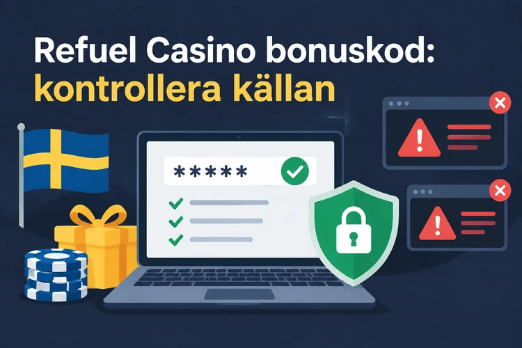 Refuel Casino bonuskod: kontrollera källan