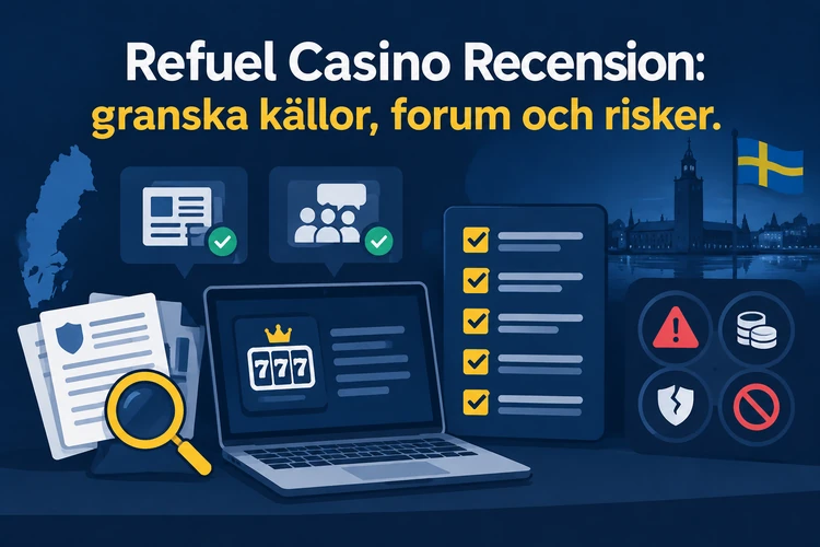 Refuel Casino Recension: granska källor, forum och risker