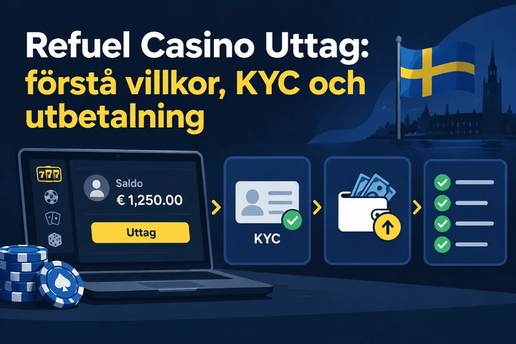 Refuel Casino Uttag: förstå villkor, KYC och utbetalning